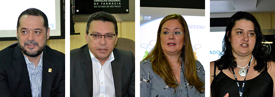 Esq. p/ dir.: dr. Pedro Menegasso, dr. Marcos Machado, dra. Marise Bastos e dra. Danyelle Marini
