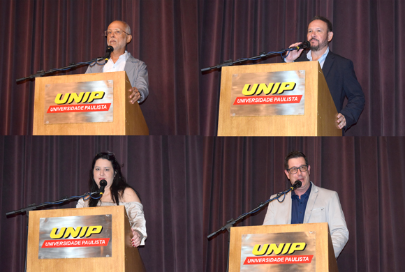 Dr. Luis Cezar Farias de Oliveira, Dr. Marcelo Polacow, Dra. Danyelle Marini e Dr. Adriano Falvo