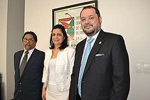 Dr. José Luis Maldonado, dra. Terezinha Andreoli Pinto e dr. Pedro Menegasso