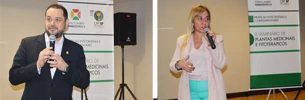 Dr. Pedro Menegasso, presidente do CRF-SP e dra. Raquel Rizzi, vice-presidente, participaram dos eventos do Espaço Âmbito Farmacêutico