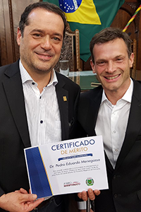 Dr. Pedro Eduardo Menegasso e o vereador de Bauru Dr. Fábio Manfrinato
