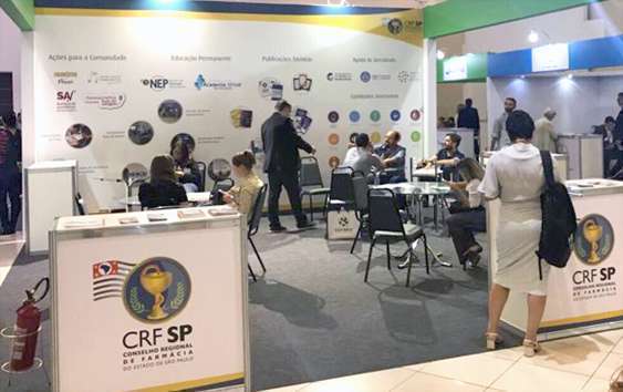 Estande do CRF-SP no I Congresso Brasileiro de Ciências Farmacêuticas 