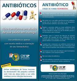 Material de educação sobre uso racional de antibióticos e de combate à resistência bacteriana