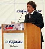 O ministro da Saúde, José Gomes Temporão, na abertura da Feira Hospitalar