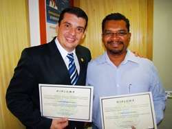 Os conselheiros eleitos dr. Fabio Ribeiro da Silva e dr. Paulo José Teixeira 