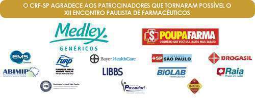 O CRF-SP agradece aos patrocinadores que tornaram possível o XII Encontro Paulista de Farmacêuticos