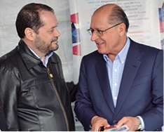 Dr. Pedro Eduardo Menegasso e o governador Geraldo Alckmin (Foto Carlos Nascimento)