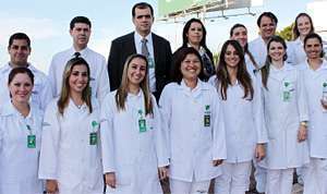 Equipe da Farmácia hospitalar (Foto: Davi Machado)